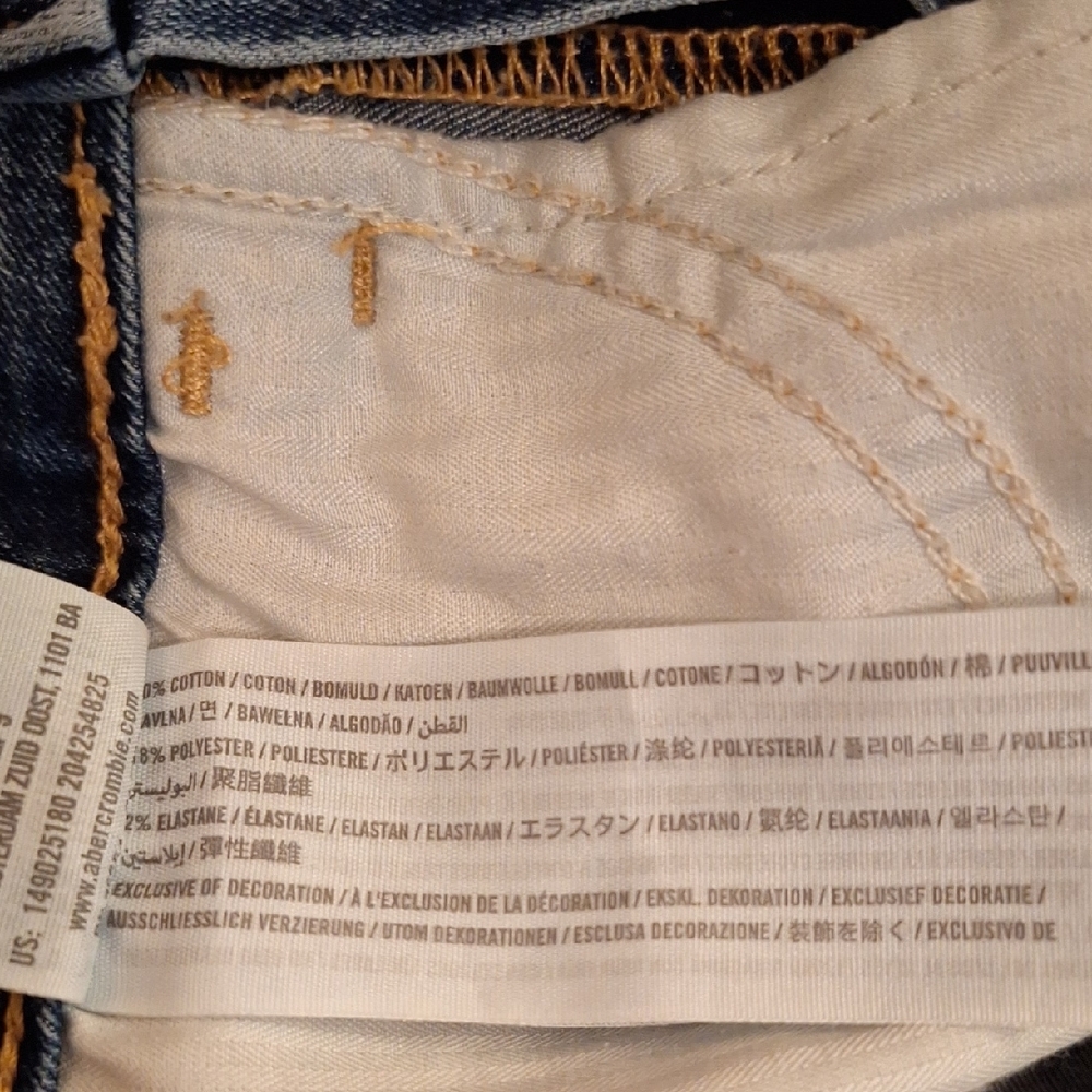 Abercrombie & Fitch Blue Jean Shorts. Excellent Condition Size 00 - Picture 5 of 7